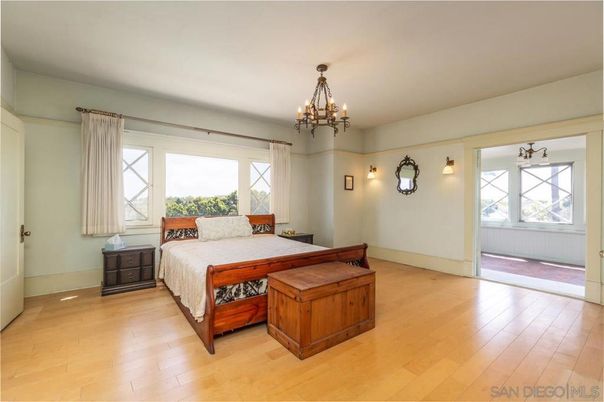 Bedroom, Chandelier, Interior, Wood Texture Flooring