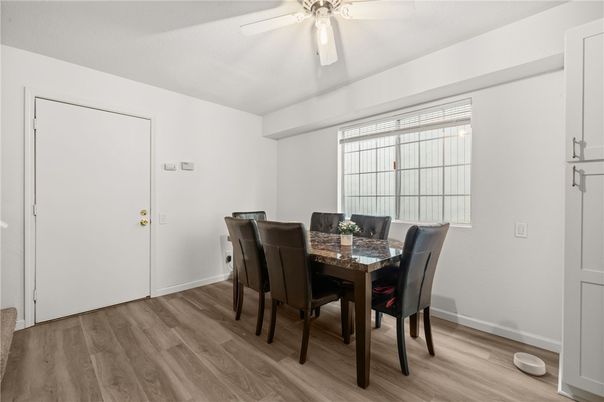 Dining room, Interior, Wood Texture Flooring