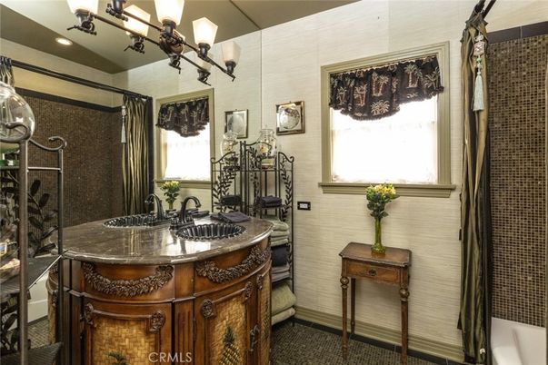 Bathroom, Chandelier, Interior
