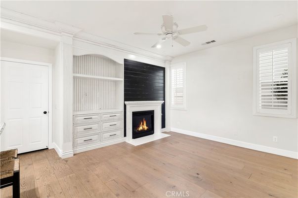 Empty room, Fireplace, Interior, Wood Texture Flooring