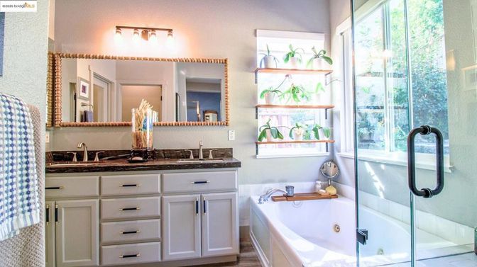 Bathroom, Dual Sink Vanities, Glass Shower, Interior