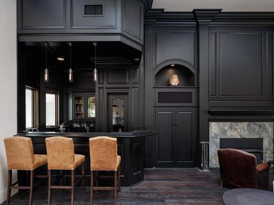 Fireplace, Interior, Pendant Lights, Wood Texture Flooring
