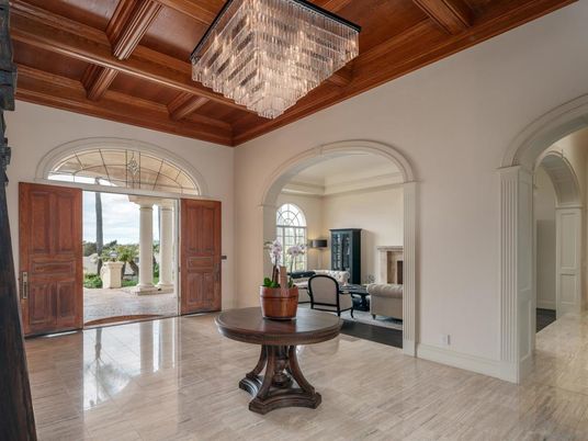 Chandelier, Interior, Living room, Wooden Beams, Wooden Ceilings, Wood Texture Flooring
