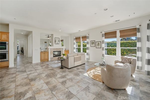 Fireplace, Interior, Kitchen, Living room, Recessed Lighting