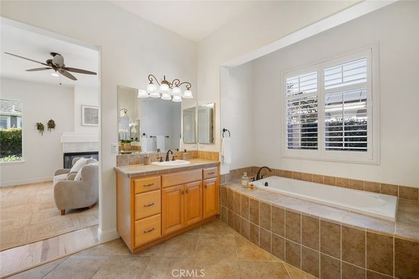 Bathroom, Dual Sink Vanities, Fireplace, Interior