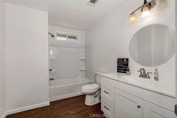 Bathroom, Glass Shower, Interior, Wood Texture Flooring