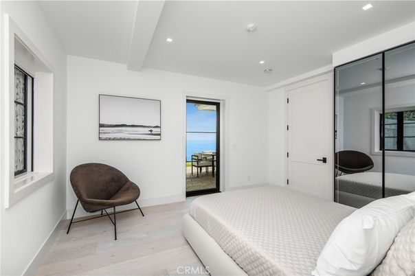 Bedroom, Interior, Recessed Lighting, Water, Wood Texture Flooring