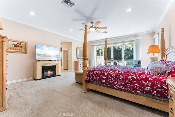 Bedroom, Fireplace, Interior, Recessed Lighting