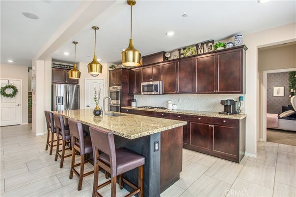 Interior, Kitchen, Pendant Lights, Recessed Lighting, Stainless Steel Appliances