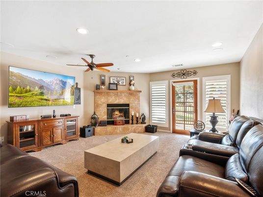 Fireplace, Interior, Living room, Recessed Lighting