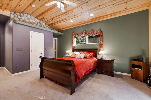 Bedroom, Interior, Recessed Lighting, Wooden Ceilings