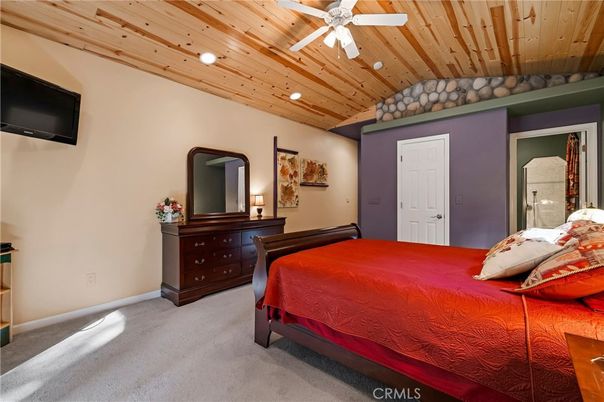 Bedroom, Interior, Recessed Lighting, Wooden Ceilings