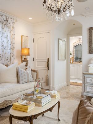 Chandelier, Interior, Living room, Recessed Lighting