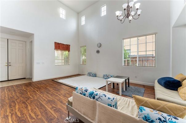 Chandelier, Interior, Living room, Wood Texture Flooring