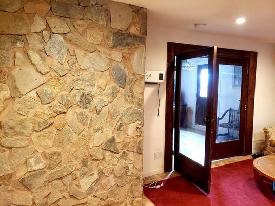 Interior, Recessed Lighting, Stone Walls