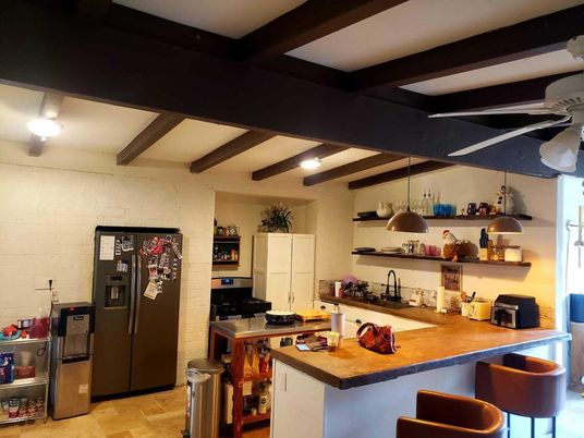 Interior, Kitchen, Wooden Beams