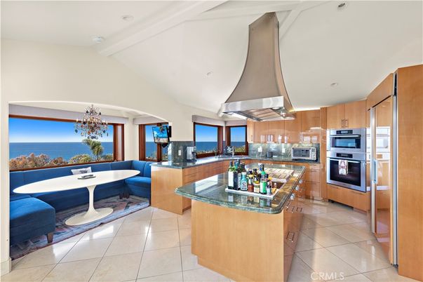Chandelier, Interior, Kitchen, Recessed Lighting, Stainless Steel Appliances, Water