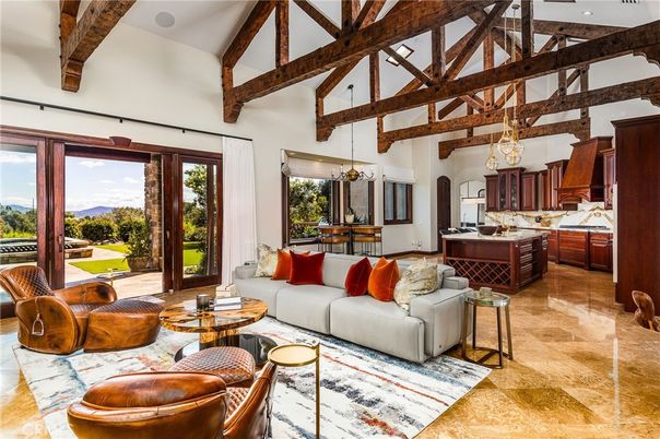 Interior, Kitchen, Living room, Pendant Lights, Wooden Beams