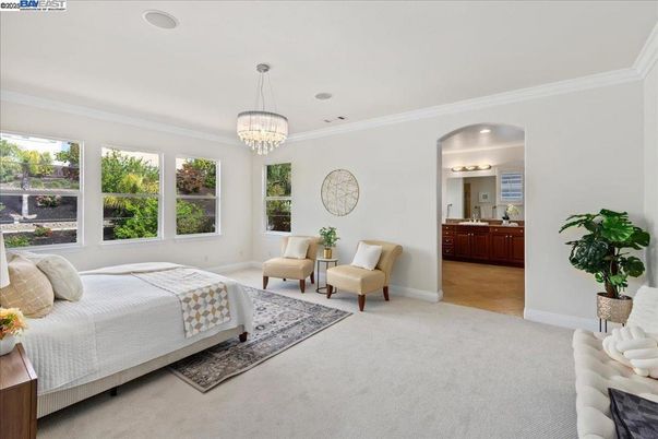 Bedroom, Chandelier, Interior