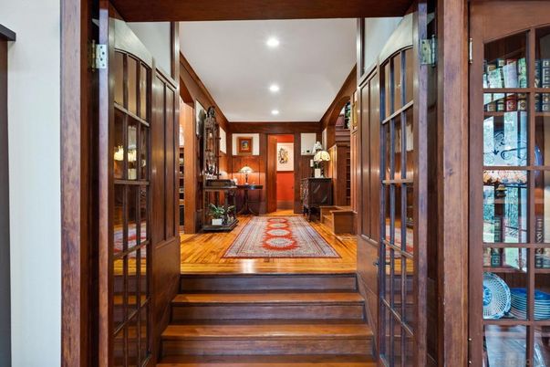 Interior, Recessed Lighting, Wood Texture Flooring, Wooden Walls