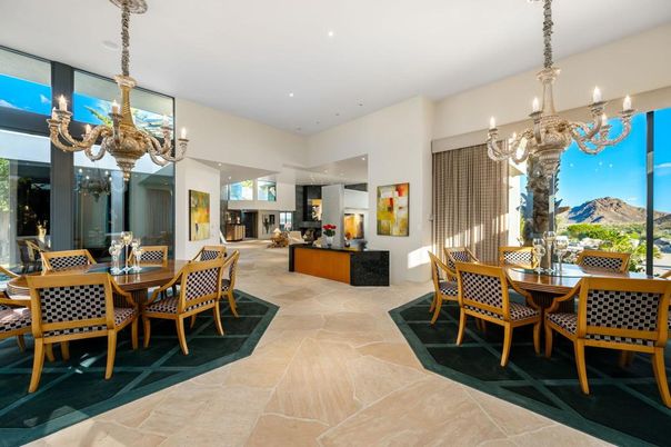 Chandelier, Dining room, Interior, Recessed Lighting