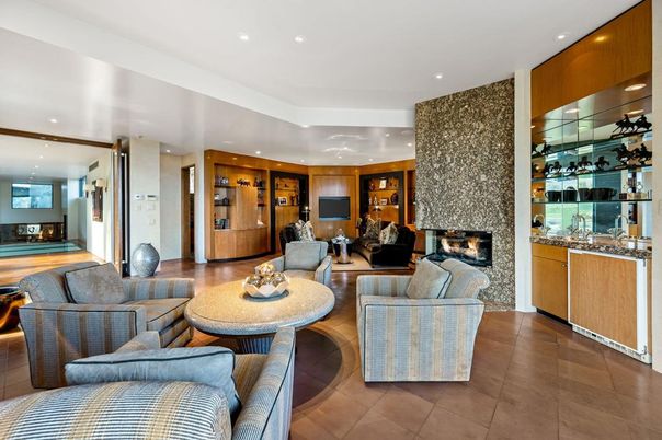 Fireplace, Interior, Living room, Recessed Lighting