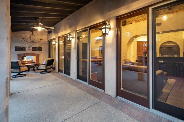 Exterior, Fireplace, Wooden Beams