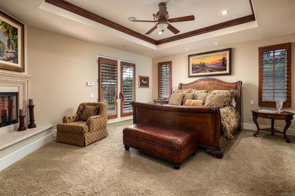 Bedroom, Fireplace, Interior, Recessed Lighting