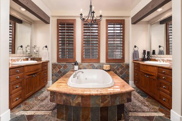 Bathroom, Chandelier, Interior, Recessed Lighting