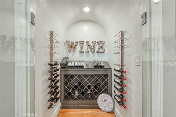 Interior, Recessed Lighting, Wine Storage, Wood Texture Flooring
