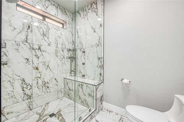 Bathroom, Glass Shower, Interior, Marble, Marble Walls