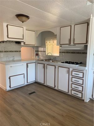 Interior, Kitchen, Marble Walls, Wood Texture Flooring