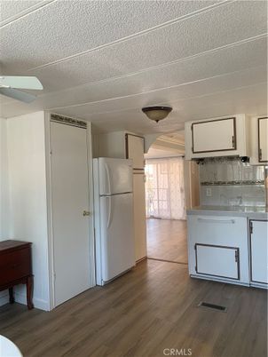 Interior, Kitchen, Marble Walls, Wood Texture Flooring