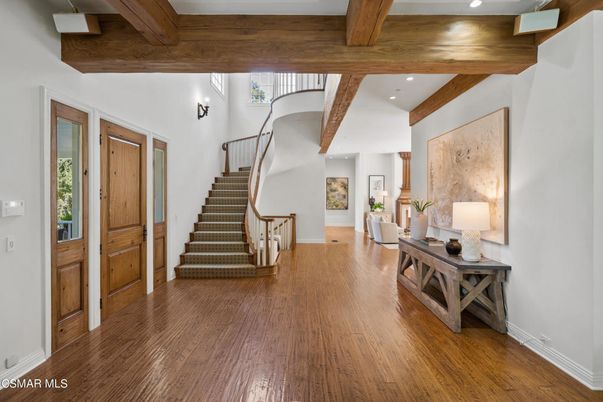 Interior, Recessed Lighting, Wooden Beams, Wood Texture Flooring
