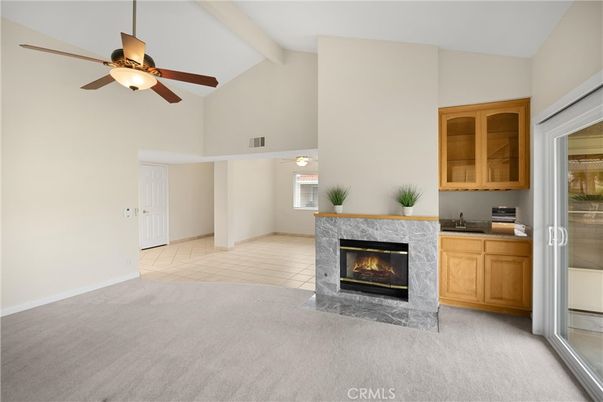Empty room, Fireplace, Interior