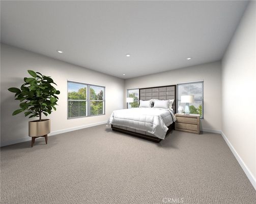 Bedroom, Interior, Recessed Lighting