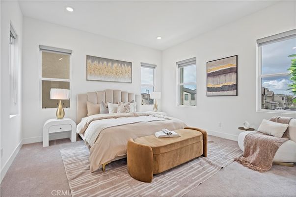Bedroom, Interior, Recessed Lighting