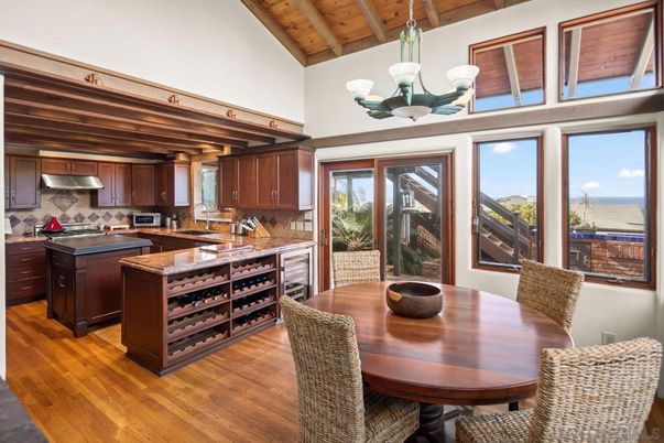 Chandelier, Dining room, Interior, Kitchen, Wooden Beams, Wooden Ceilings, Wood Texture Flooring