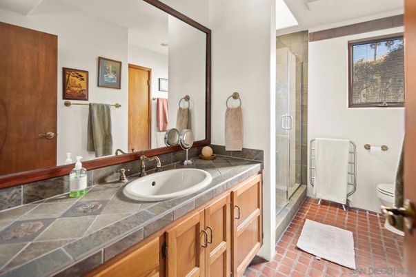 Bathroom, Glass Shower, Interior, Tile Countertops