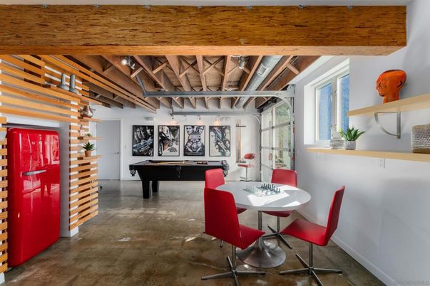 Billiard Table, Dining room, Game Room, Interior, Wooden Beams