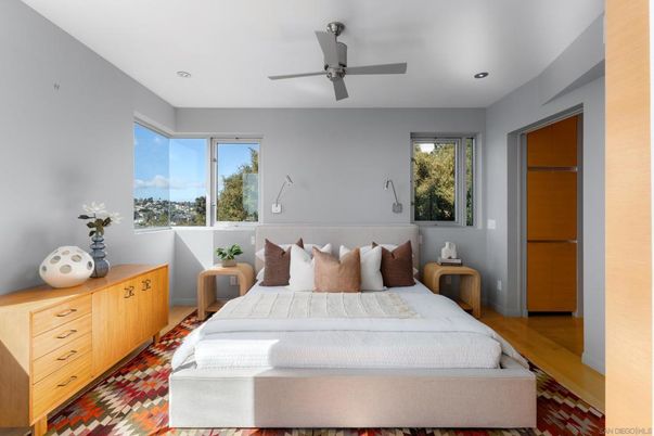 Bedroom, Interior, Recessed Lighting