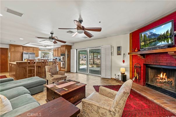Fireplace, Interior, Kitchen, Living room, Recessed Lighting