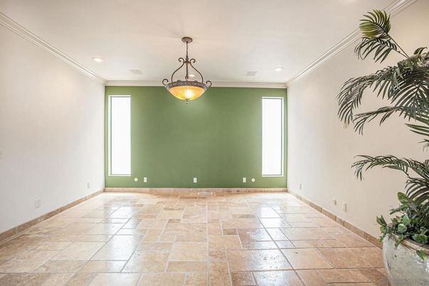 Empty room, Interior, Pendant Lights, Recessed Lighting