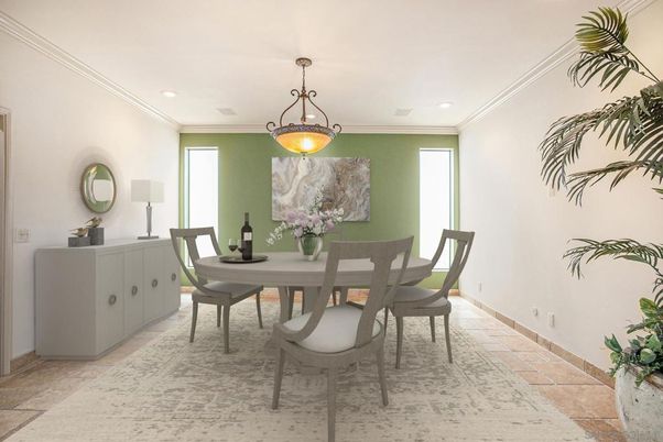 Dining room, Interior, Pendant Lights, Recessed Lighting