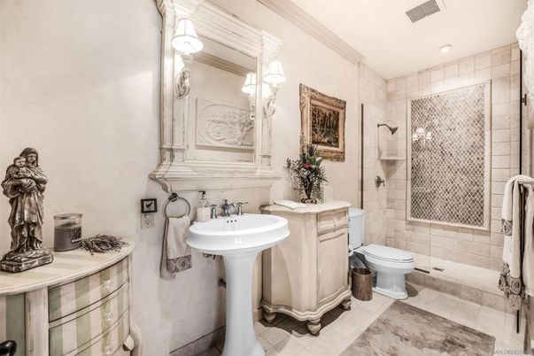 Bathroom, Glass Shower, Interior, Pendant Lights, Recessed Lighting