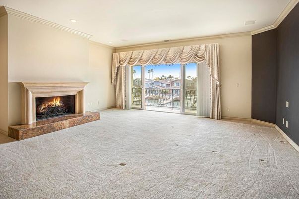 Empty room, Fireplace, Interior, Recessed Lighting