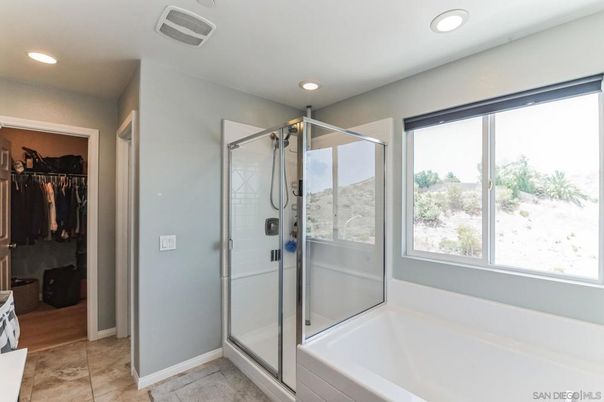 Bathroom, Glass Shower, Interior, Recessed Lighting, Walk-in Closets