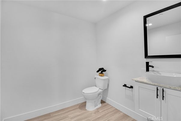 Bathroom, Interior, Recessed Lighting, Wood Texture Flooring