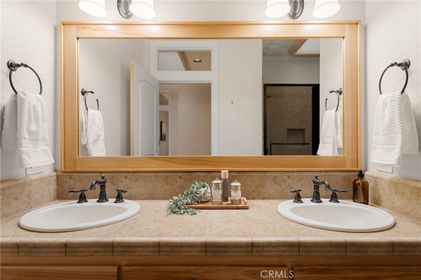 Bathroom, Dual Sink Vanities, Interior, Tile Countertops