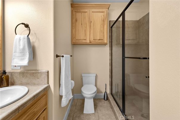 Bathroom, Glass Shower, Interior, Tile Countertops